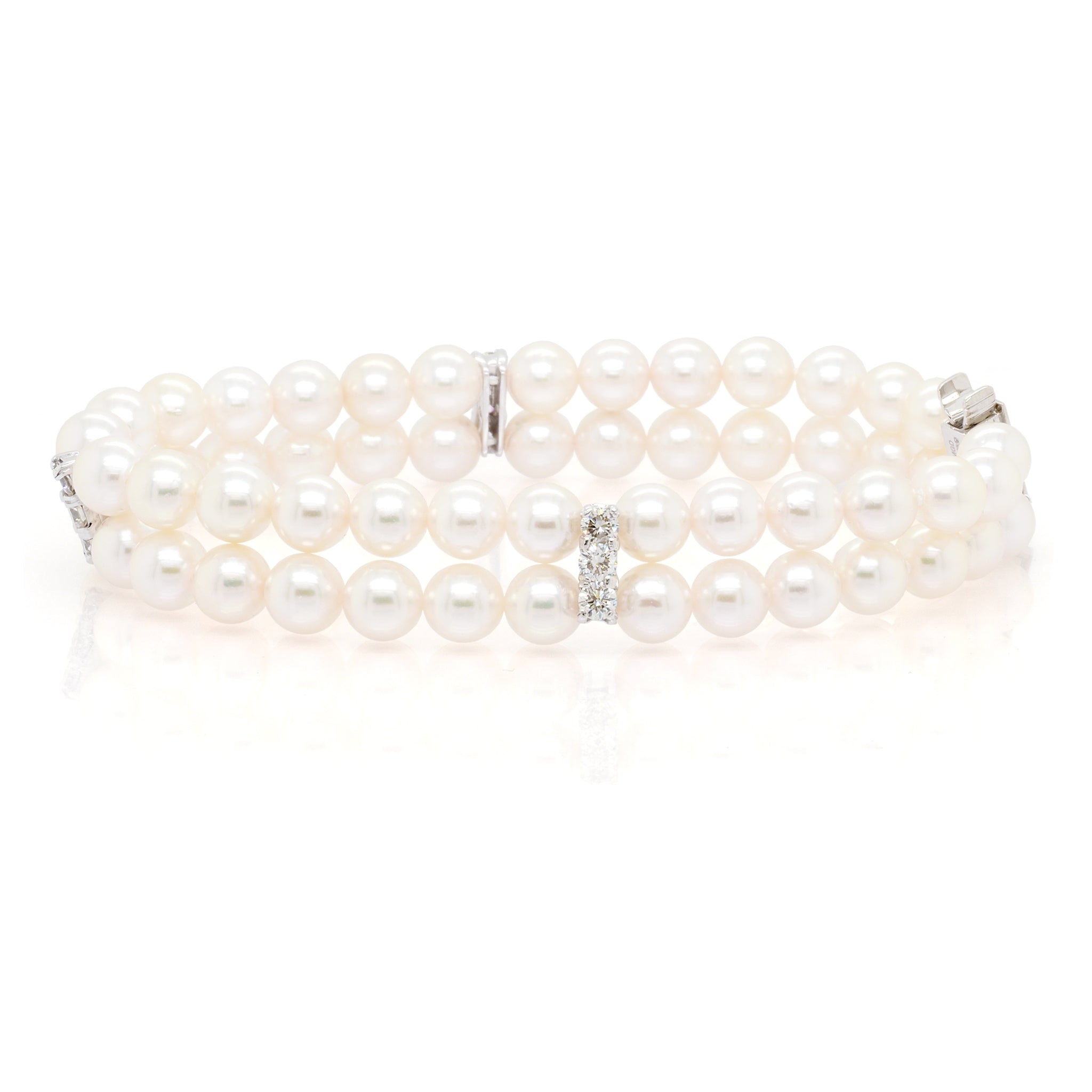 Japanese Akoya Pearl and Emerald Bracelet | American Pearl